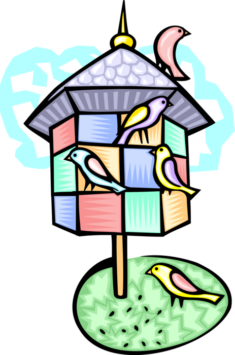 Vector Illustration of Aviary and Feathered Birds