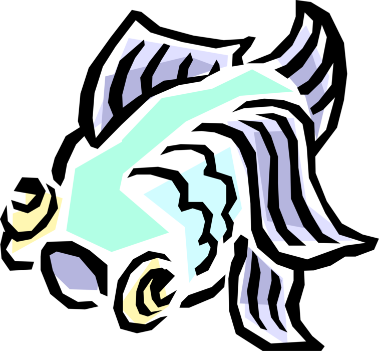 Vector Illustration of Colorful Tropical Marine Fish