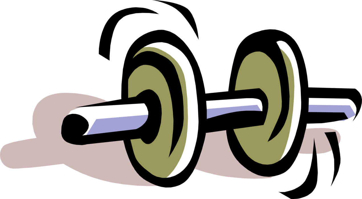 Vector Illustration of Weightlifting Dumbbell Weights Free Weight Equipment used in Weight Training