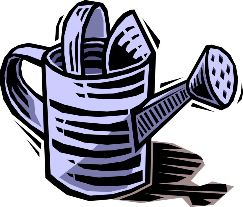 Vector Illustration of Watering Can or Watering Pot Portable Container to Water Garden Plants