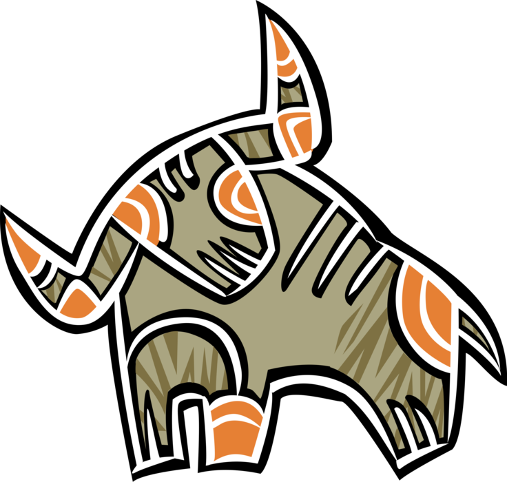 Vector Illustration of Bull Animal Symbol