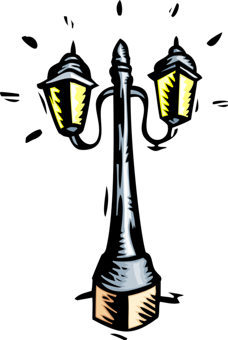 Vector Illustration of Lamp or Light Provides Illuminated Light Source