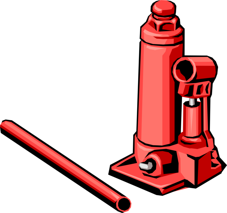 Vector Illustration of Auto Mechanic Car Jack