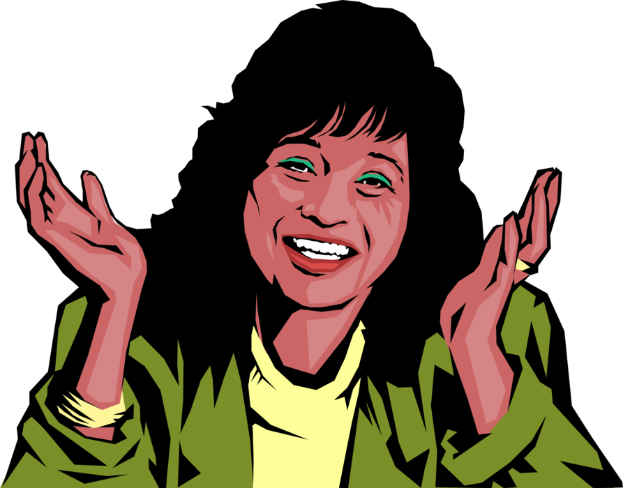 Vector Illustration of Businesswoman says "What The Hell, "Tomorrow's Another Day!"
