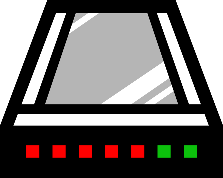 Vector Illustration of Modem Modulator-Demodulator Network Hardware Symbol