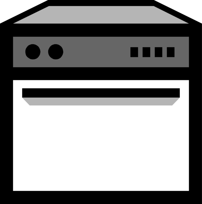 Vector Illustration of Kitchen Appliance Dishwasher Cleans Dishes and Eating-Utensils