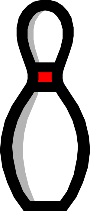 Vector Illustration of Sports Equipment Bowling Pin