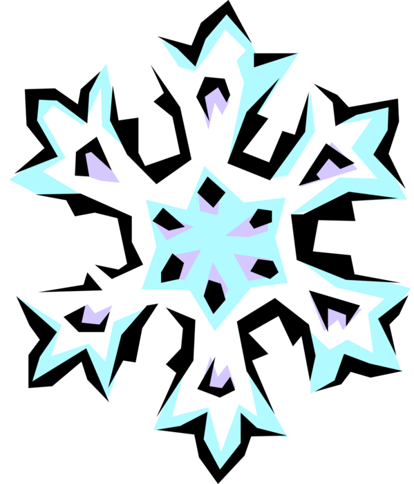 Vector Illustration of Snowflake Snow Ice Crystal Symbol