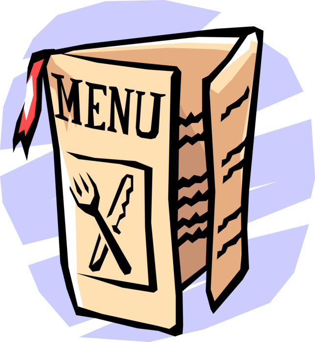 Vector Illustration of Restaurant à la Carte or or Table d'hôte Menu
