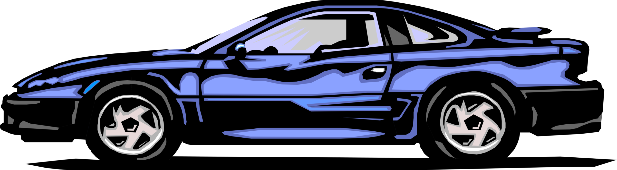 Vector Illustration of Sports Car Automobile Motor Vehicle 