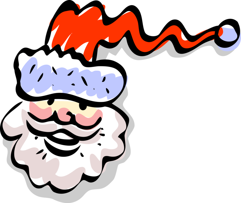 Vector Illustration of Santa Claus, Saint Nicholas, Saint Nick, Father Christmas, Kris Kringle Mythical Figure