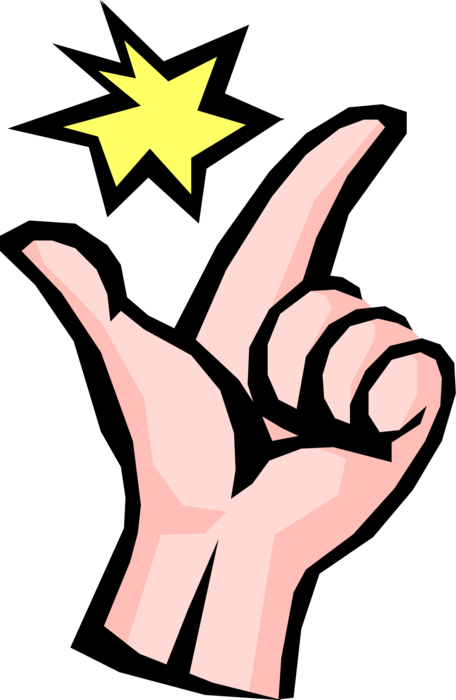 Vector Illustration of Hand with Fingers Snapping