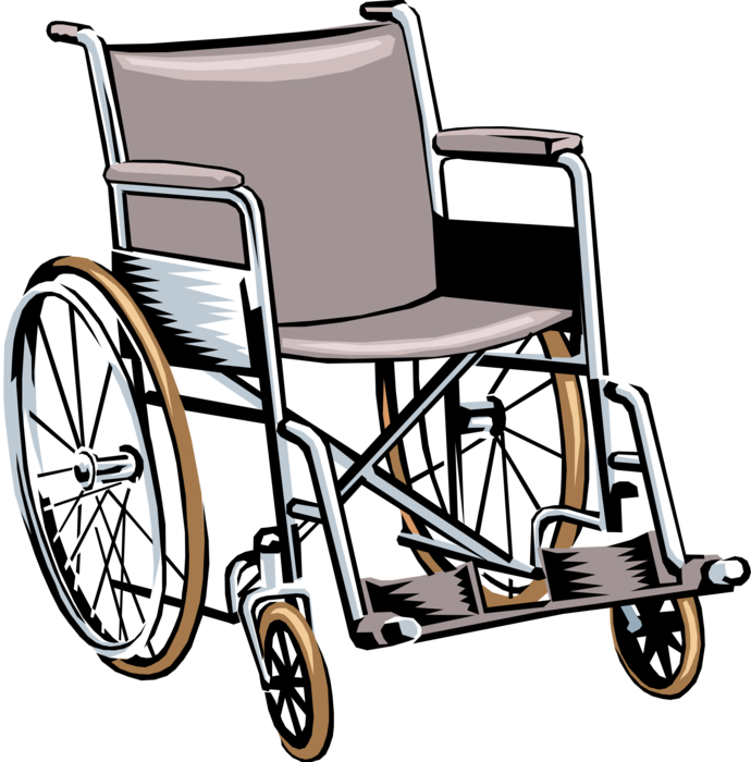 Vector Illustration of Wheelchair Mobility Device used by Injured or Disabled People