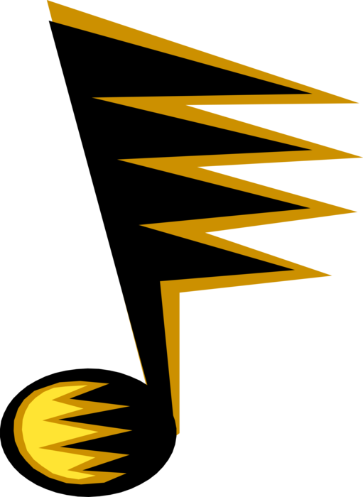 Vector Illustration of Musical Notation Music Note Represents Relative Duration and Pitch of Sound