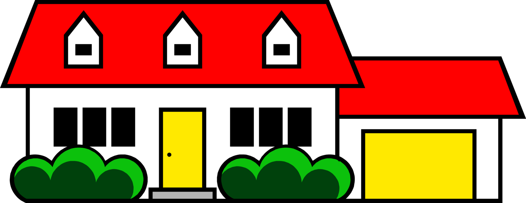 Vector Illustration of Residence House Family Home Symbol