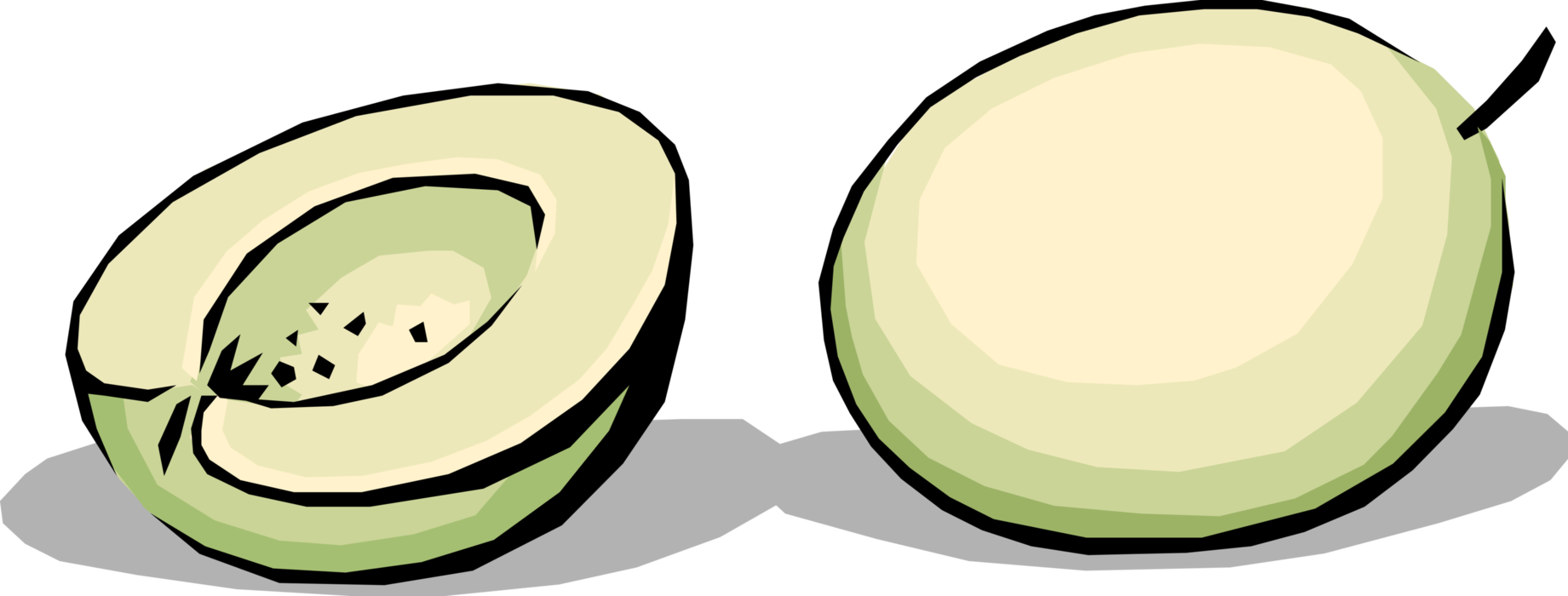Vector Illustration of Sliced Plum Edible Fruit