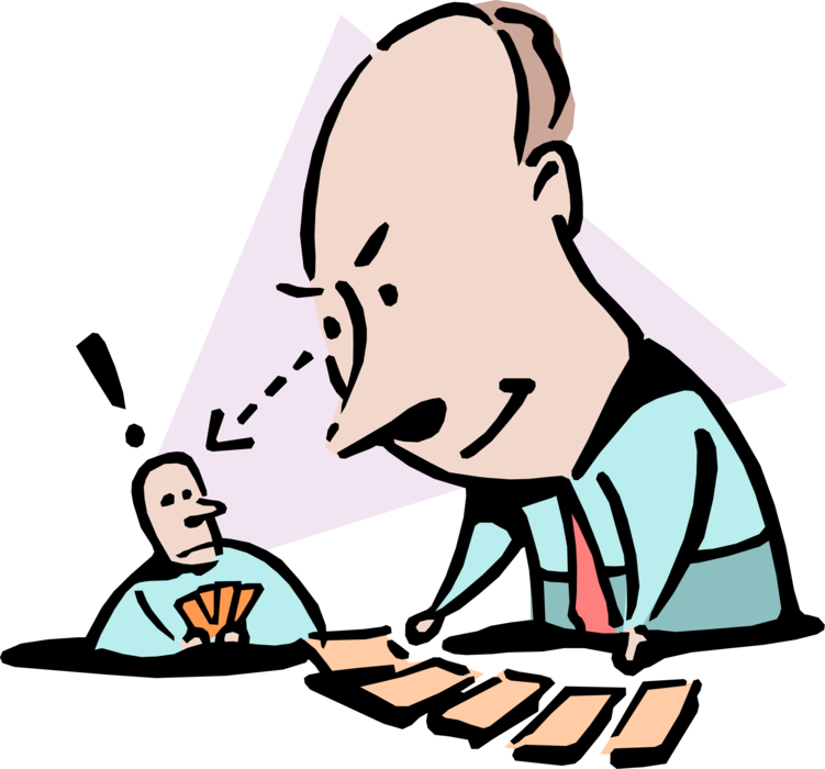 Vector Illustration of Businessman Calling His Bluff Idiom