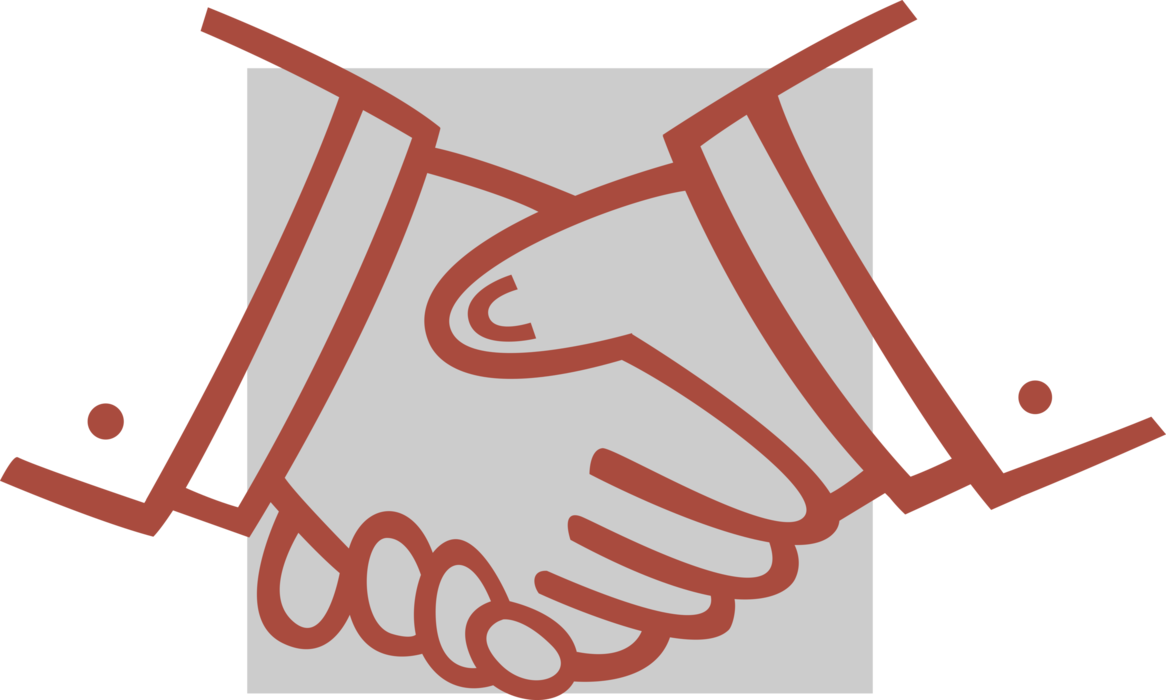 Vector Illustration of Business Handshake with Two Hands Shaking in Introduction Greeting or Agreement