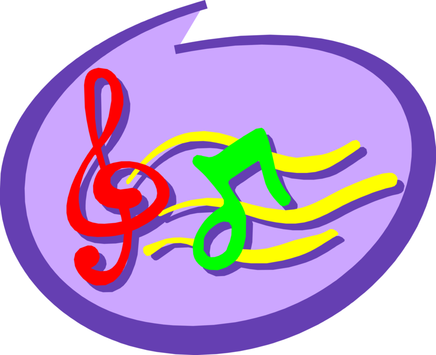 Vector Illustration of Musical Notation Music Notes Represent Relative Duration and Pitch of Sound