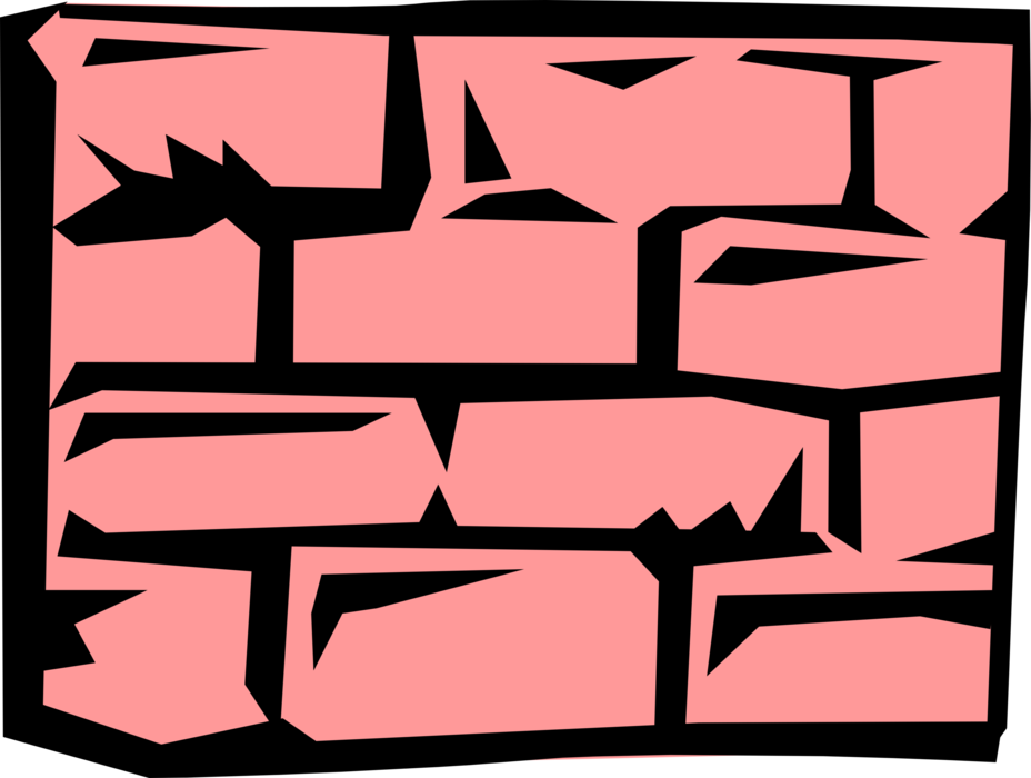 Vector Illustration of Masonry Brick Wall