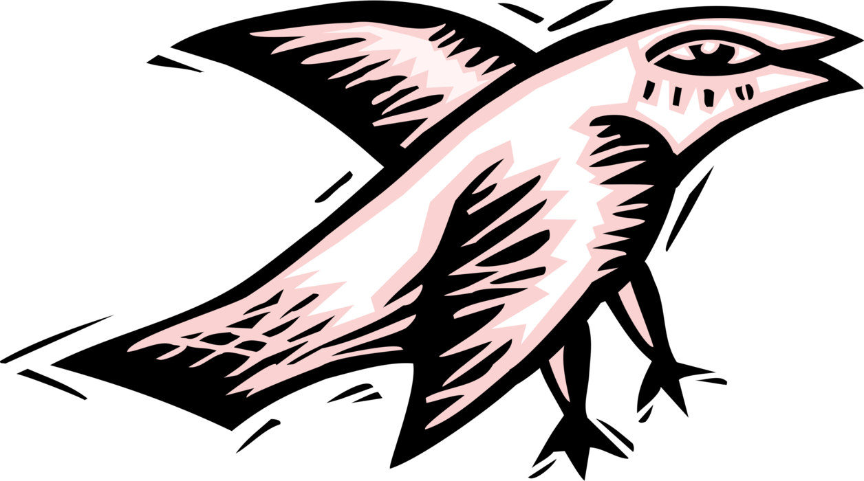 Vector Illustration of Raven Crow Bird