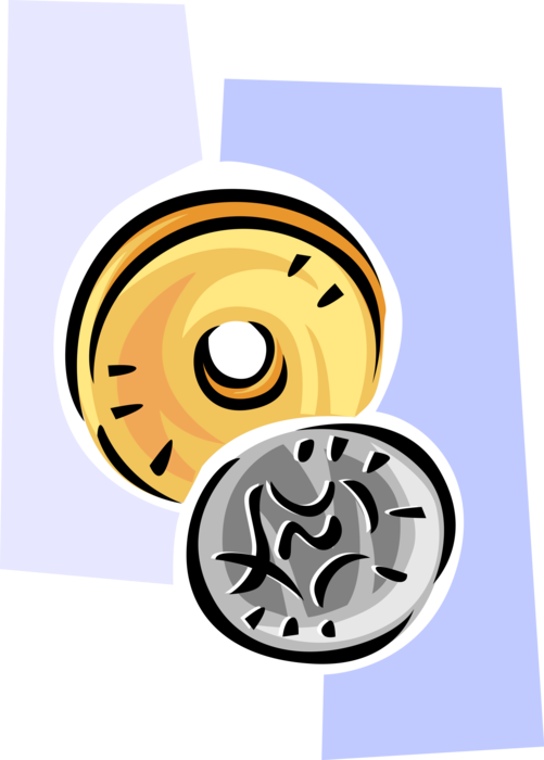 Vector Illustration of Valuable Metal Coins as Medium of Exchange or Legal Tender Money