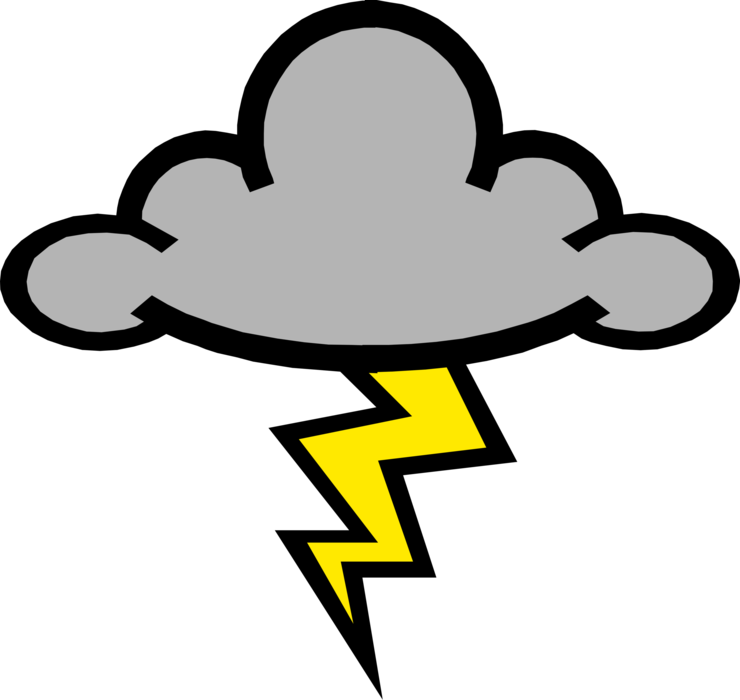Vector Illustration of Weather Forecast Lightening