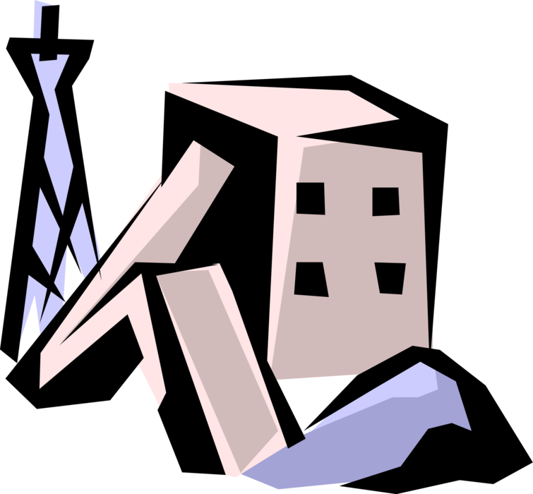 Vector Illustration of Mineral Mining Mine Shaft