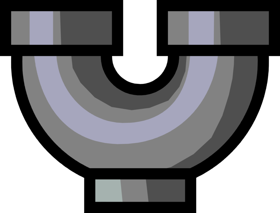 Vector Illustration of Hollow Cylinder Pipes That Convey Fluids