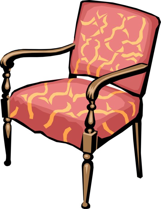 Vector Illustration of Home Furnishings Chair Furniture