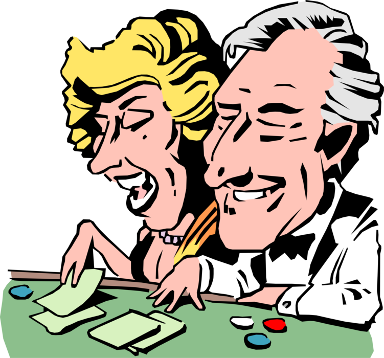 Vector Illustration of Las Vegas Casino Gambling Games of Chance Poker