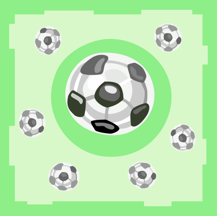 Vector Illustration of Sport of Soccer Football Game Sports Balls