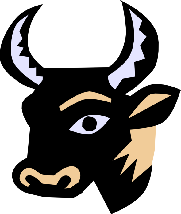 Vector Illustration of Cow's Head Symbol