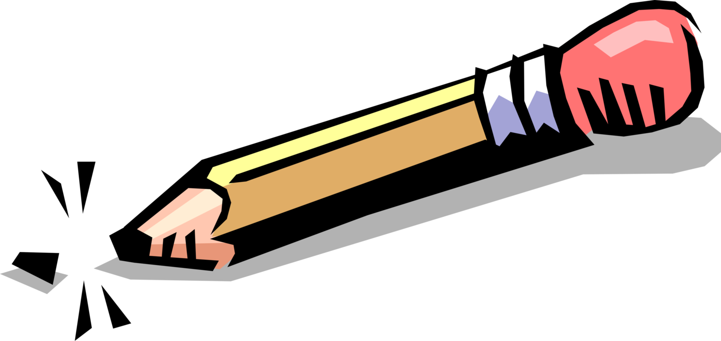 Vector Illustration of Graphite Pencil Writing or Drawing Instrument