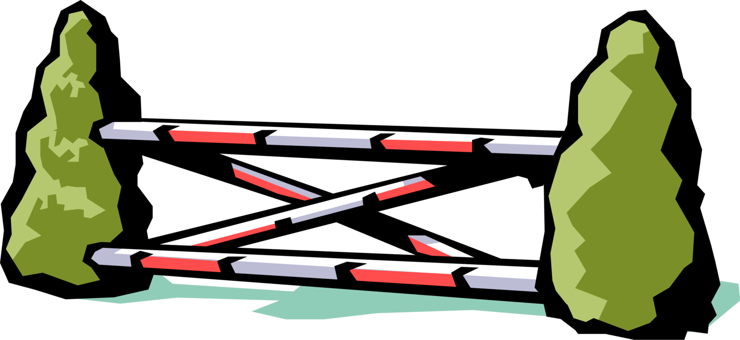 Vector Illustration of Horse Jumps Fence Barrier Obstacle in Equestrian Competition