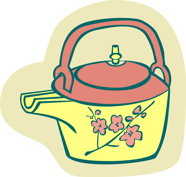 Vector Illustration of Japanese Teapot