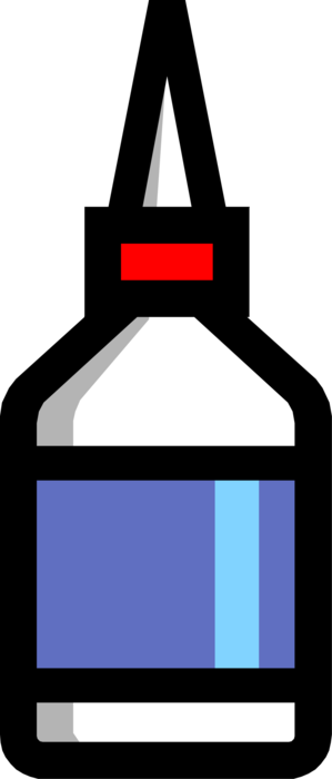 Vector Illustration of Adhesive Glue, Cement, Mucilage or Paste Bottle