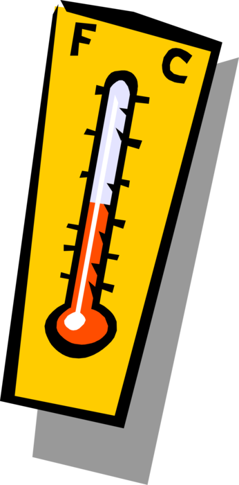 Vector Illustration of Thermometer Shows Heat is Rising from Climate Change