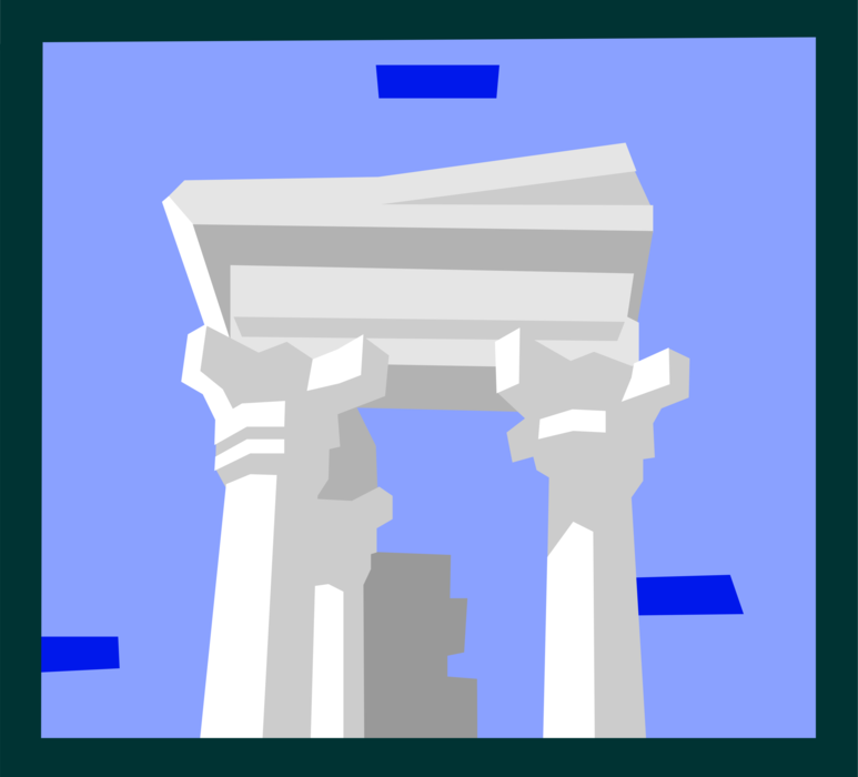 Vector Illustration of Classic Greek and Roman Column Architecture
