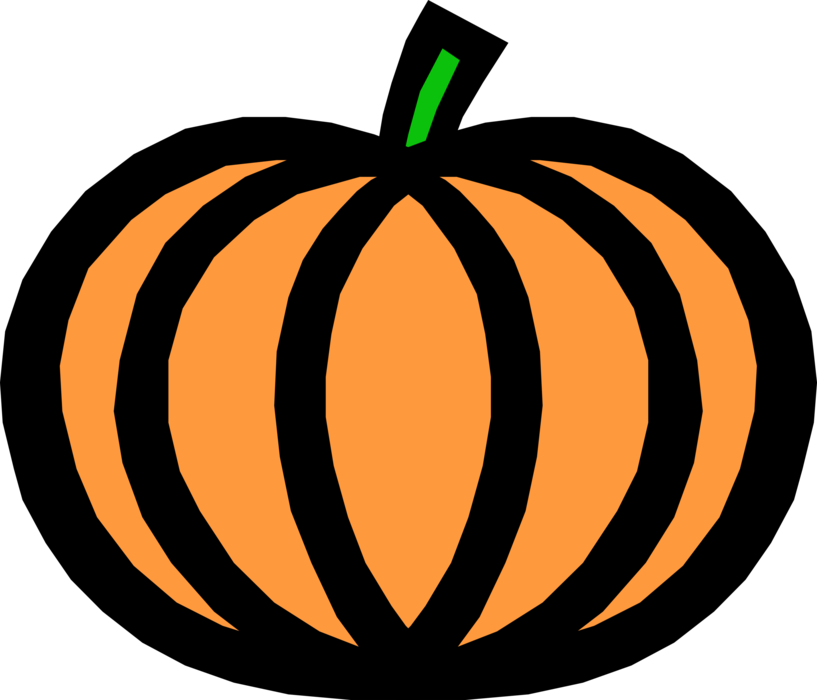 Vector Illustration of Fall Harvest Pumpkin Squash