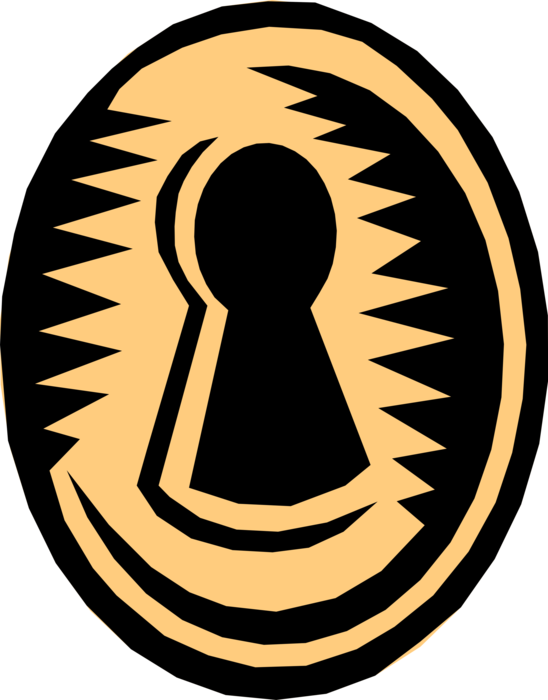 Vector Illustration of Keyhole for Security Key used to Lock or Unlock