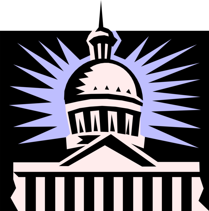 Vector Illustration of Government Building Symbol