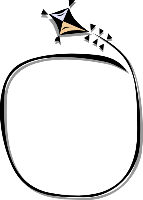 Vector Illustration of Flying Kite Background
