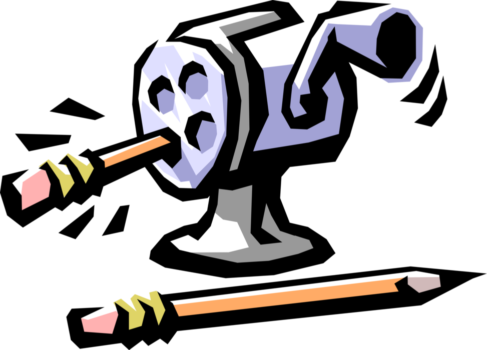 Vector Illustration of Writing Instrument Pencil Sharpener