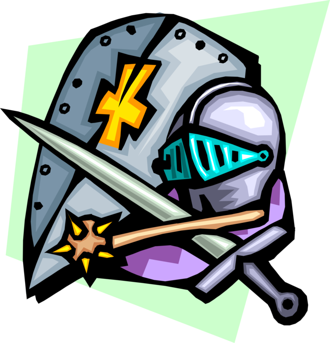 Vector Illustration of Medieval Chivalry Knight's Armor
