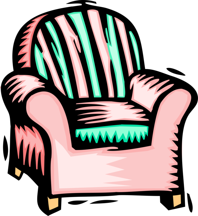 Vector Illustration of Comfortable Living Room Arm Chair