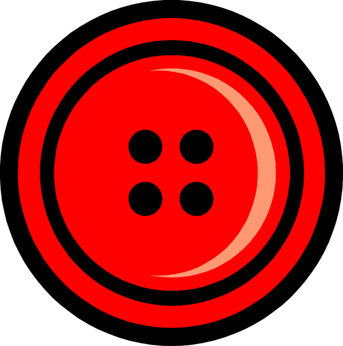 Vector Illustration of Fashion Apparel Small Fastener Button