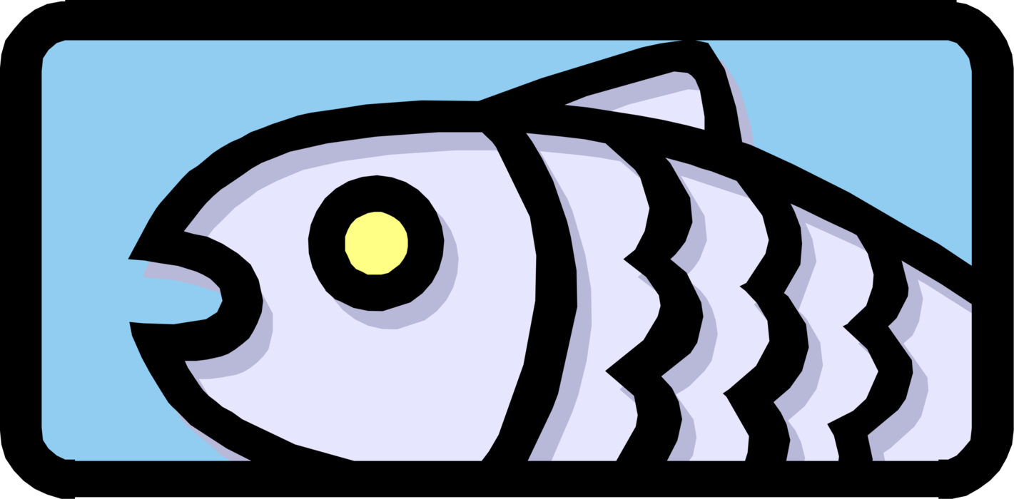 Vector Illustration of Aquatic Marine Fish Swimming