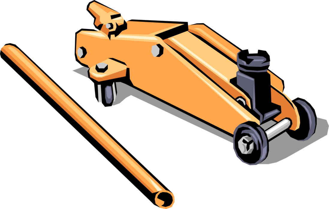 Vector Illustration of Auto Mechanic Car Jack