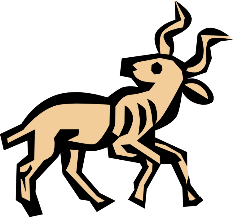Vector Illustration of Bull with Horns